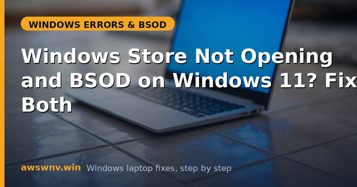 Windows Store Not Opening and BSOD on Windows 11? Fix Both