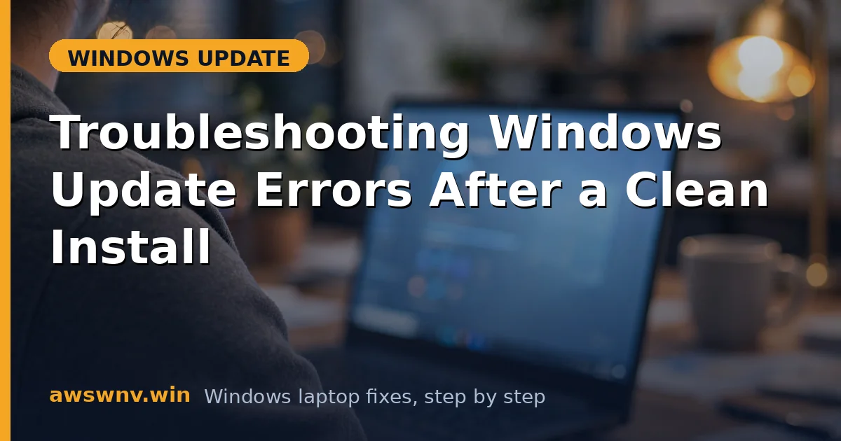 Troubleshooting Windows Update Errors After a Clean Install