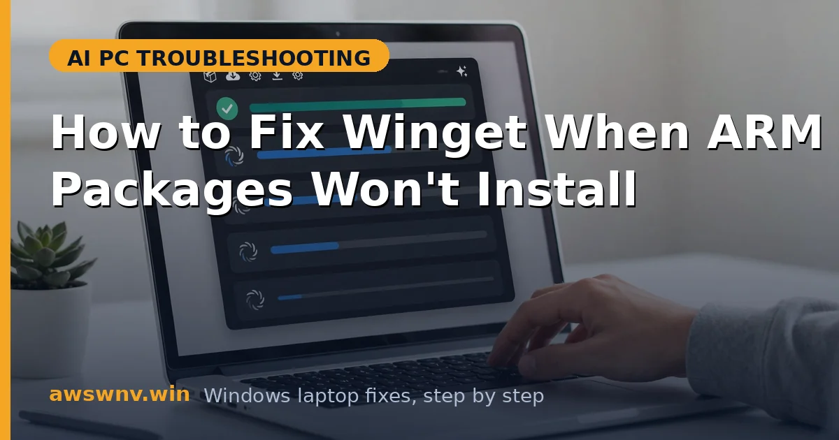 How to Fix Winget When ARM Packages Won't Install