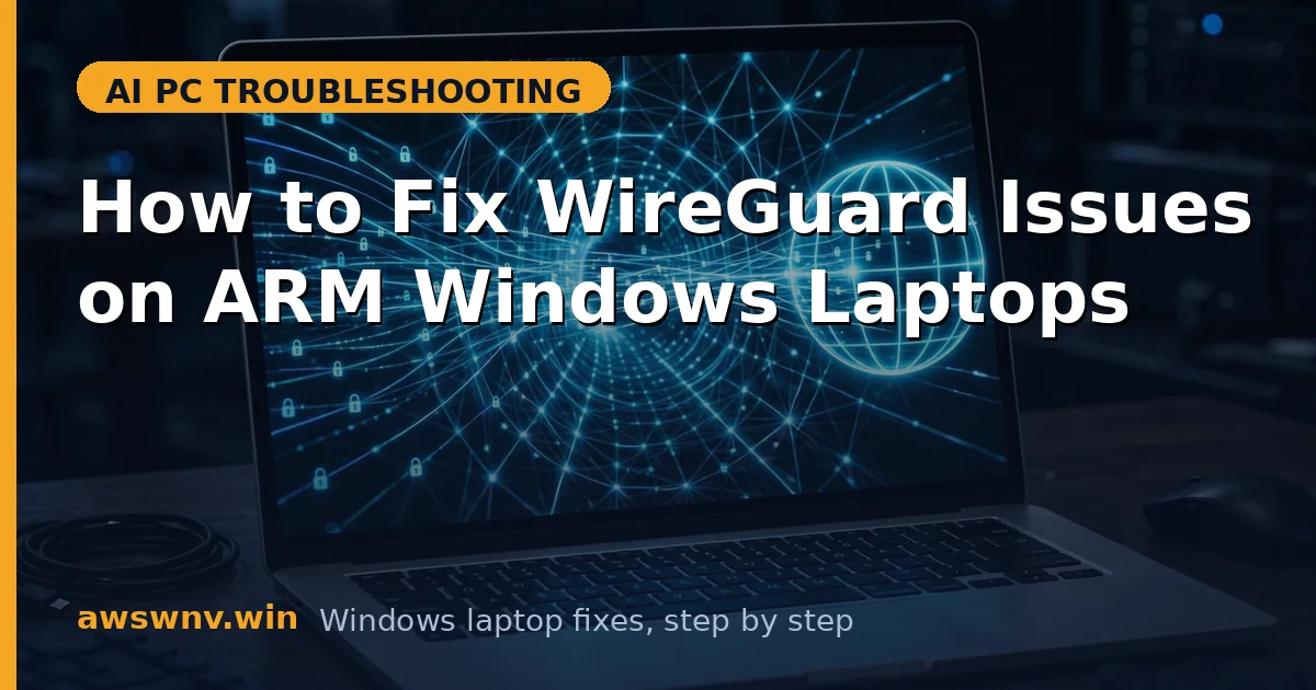 How to Fix WireGuard Issues on ARM Windows Laptops