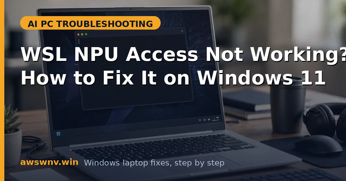 WSL NPU Access Not Working? How to Fix It on Windows 11