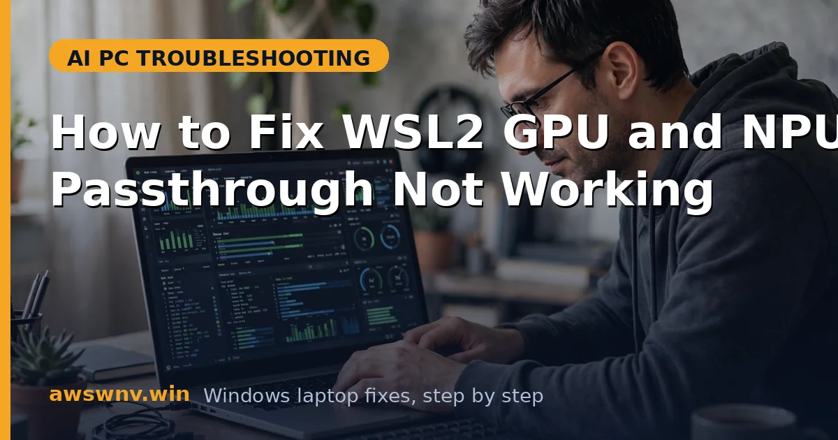 How to Fix WSL2 GPU and NPU Passthrough Not Working