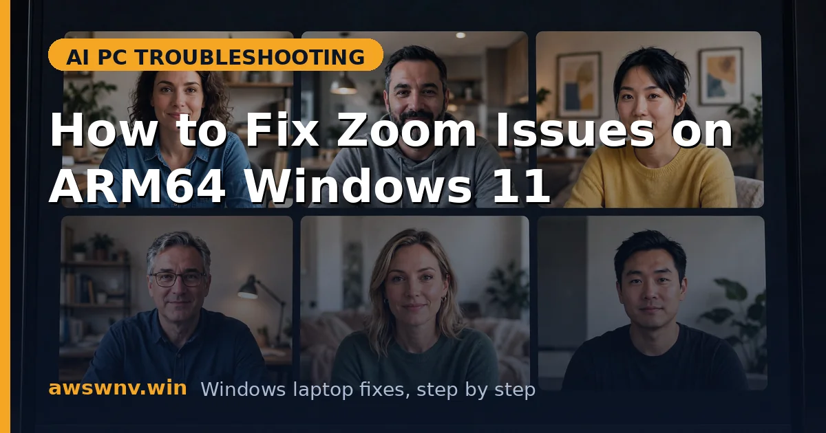 How to Fix Zoom Issues on ARM64 Windows 11
