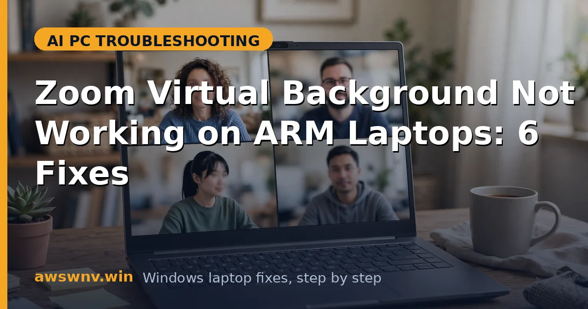 Zoom Virtual Background Not Working on ARM Laptops: 6 Fixes